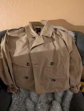 Love Tree Tan Cropped Trench Coat